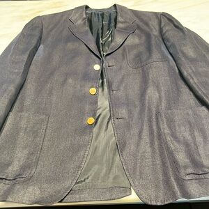 Burberry linen blazer in navy